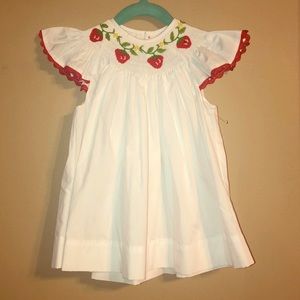 Size 4T Strawberry Smocked Dress